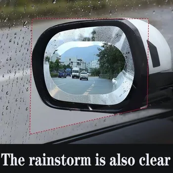 1 Пара автомобильных дождевых Пленок, Зеркало заднего вида, Непромокаемая пленка, Противотуманная Прозрачная защитная наклейка, Зеркальные наклейки на окна