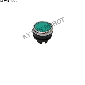 1 шт./лот плоская головка A22-RLT-GN с подсветкой, крышка переключателя, кнопка сброса, головка зеленая Электрическая