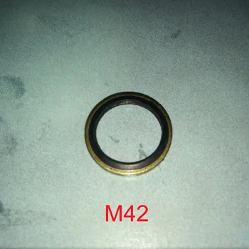 10 шт. металлическая резиновая прокладка масляной пробки с уплотнительным кольцом, уплотнительная шайба, подходит для M42