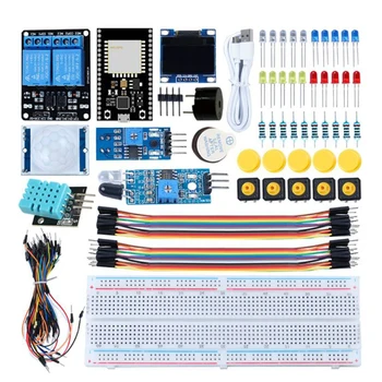 177 шт. Супер Стартовый набор для ESP32 WIFI IOT Development Board для проекта Arduino Отличное развлечение Школьное Обучение ESP32 DIY Наборы