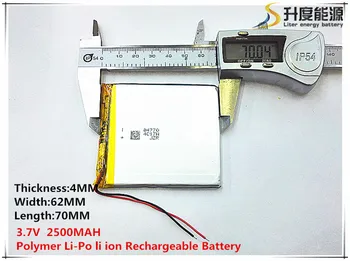 1шт [SD] 3,7 В, 2500 мАч, [406270] Полимерный литий-ионный аккумулятор для игрушек, POWER BANK, GPS, mp3, mp4, сотового телефона, динамика