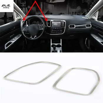 2 шт./лот, декоративная крышка для розетки кондиционера со стороны водителя из АБС-пластика для 2013-2018 Mitsubishi OUTLANDER