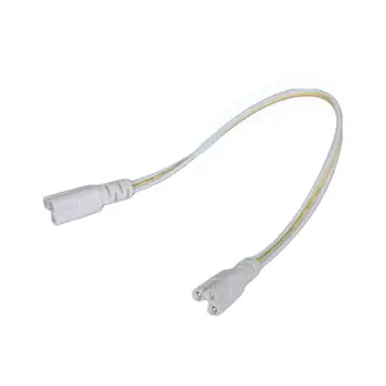 20 см Двойной 3-контактный разъем для светодиодной трубки, кабель-удлинитель для встроенной светодиодной люминесцентной лампы Белого цвета