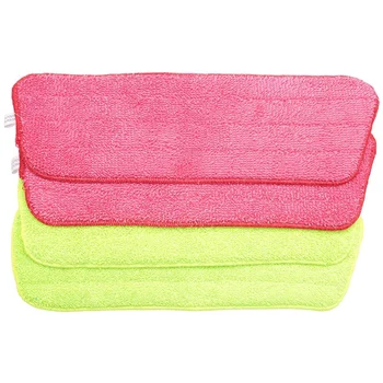 20 шт. сменные прокладки для швабры с распылителем, моющиеся, для влажной/сухой уборки из микрофибры, многоразовые, чистящие средства (зеленый и красный)