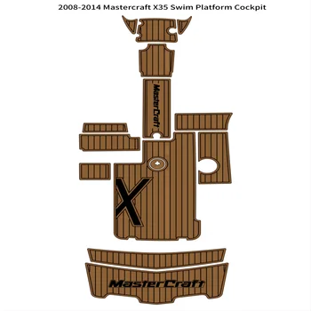 2008-2014 Mastercraft X35 Платформа для Плавания Кокпит Коврик Для Лодки EVA Палуба Из Тикового дерева Коврик для пола