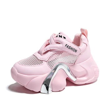 2023 Весенне-Летняя Спортивная обувь с блестками, Женская Дышащая Обувь на шнуровке, Женская Модная Милая Розовая обувь