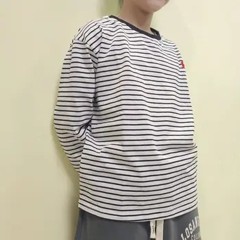 2023 Новая мужская одежда для малышей, футболка с длинными рукавами, Топ с круглым вырезом, Весенне-осенняя Повседневная одежда в корейском стиле от 2 до 14 лет