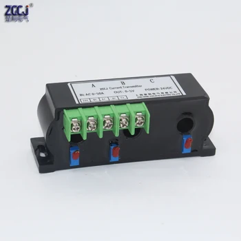 3-фазный преобразователь тока переменного тока с перфорацией 50A 100A, 4-20 мА, 0-20 мА, 0-5 В, 0-10 В, 3-фазный преобразователь амперного сигнала с перфорацией