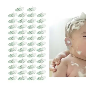 50 шт. водонепроницаемых детских ушных наклеек, защитные чехлы для ушей для парикмахерских новорожденных