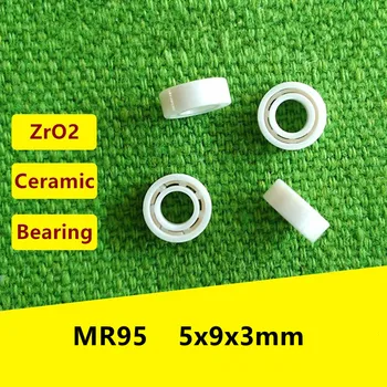 5шт MR95 ZrO2 полный керамический шарикоподшипник 5x9x3 мм Миниатюрные циркониевые керамические шарикоподшипники с глубоким пазом 5*9*3