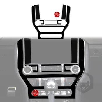 8 Шт. Наклейки из Углеродного волокна ABS, Отличительные знаки, Центральная панель управления, внутренняя отделка для Ford Mustang 2015-2020, автомобильный Стайлинг