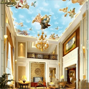 beibehang Нетканый домашний декор, потолок для бара KTV, 3D большие наклейки на стену, настенная бумага, настенная роспись, золотые обои для прихожей