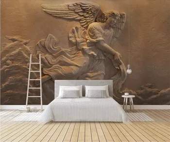 beibehang Пользовательские обои 3D фотообои Европейская 3D рельефная фигура мифический ангел фон обои живопись Papel de parede