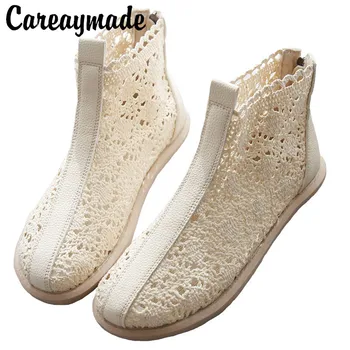 Careaymade-Художественные крутые ботинки, простые сандалии на мягкой подошве, повседневная обувь в стиле колледжа, маленькие белые туфли, женская обувь