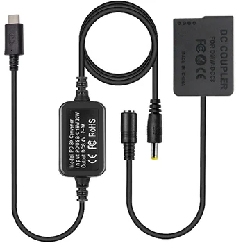 DMW-DCC8 соединитель постоянного тока USB-C Адаптер питания переменного тока Заменяет аккумулятор DMW-BLC12 для камер Panasonic Lumix DMC-FZ2500 G85 G7 GH2 DC-G90.