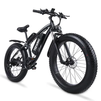 E Bike 26-дюймовая Толстая Шина, Мощный Горный Внедорожный Велосипед с электроприводом 48 В/ 1000 Вт, мощный мотор, Снежный Пляжный Электрический Велосипед
