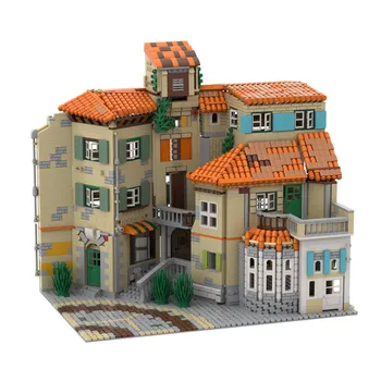 Eske Kouri, Архитектура в итальянском стиле, Квартира, Жилой дом, строительные блоки, модульная модель, Кирпичи, игрушки, MOC, детский подарок
