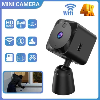 IP-камера Домашней безопасности 4K Беспроводные WiFi Мини-камеры Q18 Широкоугольного ночного видения С Обнаружением движения Видеокамера видеонаблюдения