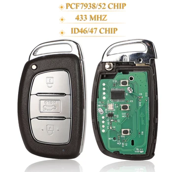 jingyuqin 3 Кнопки Замена Smart Remote Автомобильный Брелок 433 МГц Для Hyundai Mistra ID47 Чип Для Elantra ID46