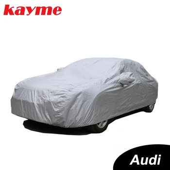 Kayme Полные автомобильные чехлы Пылезащитный наружный внутренний УФ снегостойкий солнцезащитный чехол из полиэстера универсальный для Audi