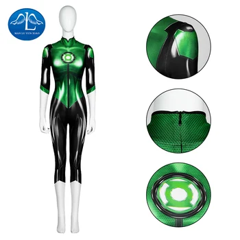 MANLUYUNXIAO Новый фонарь G.L для косплея взрослых, зеленый костюм супергероя на Хэллоуин, аниме G.L для Косплея 여성 의상