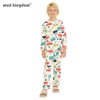 Mudkingdom, Детский пижамный комплект, Рождественские флисовые пижамы с длинными рукавами для мальчиков и девочек, Пижамы на Хэллоуин для детей, Детская одежда
