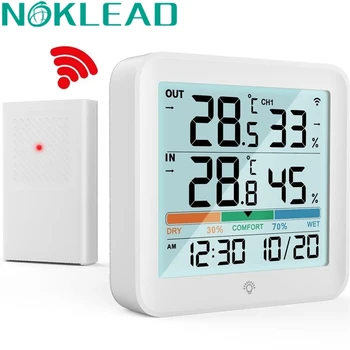 NOKLEAD Домашний Измеритель температуры и влажности в помещении, ЖК-цифровой термометр-гигрометр, датчик температуры и влажности на улице, офис