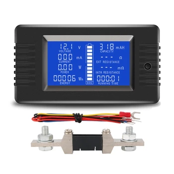 PZEM015 Цифровой постоянный ток 0-200 В постоянного тока С шунтирующим тестером автомобильного аккумулятора, измеритель напряжения, монитор 12V 24V 48V
