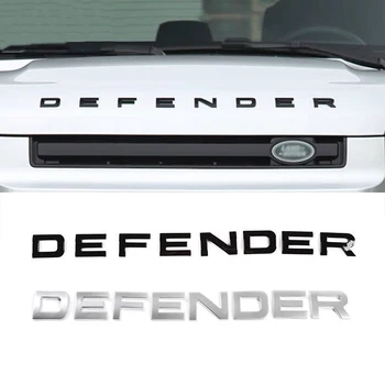 Авто 3D ABS Хромированные наклейки, Наклейка Для Land Rover Defender, логотип, буквы на Капоте автомобиля, Табличка с именем, Эмблема, наклейки для укладки Значков