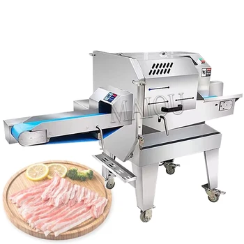 Автоматическая коммерческая мясорубка для нарезки вареного мяса и овощей, машина для нарезки мяса в ресторане