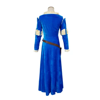 Аниме Храбрая Мерида косплей костюм для взрослых, платье для ролевых игр, ткань pleuche