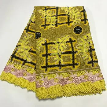Африканская Вышитая Кружевная ткань, Одежда с этническим принтом, ткань с восковой вышивкой, может использоваться для вечерней вечеринки