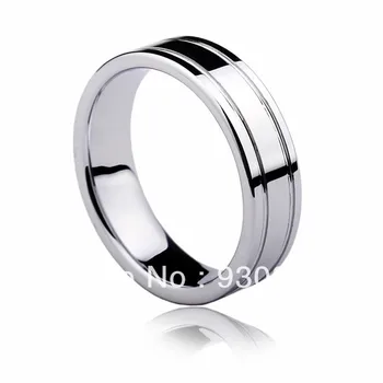 Бесплатная доставка и бесплатная гравировка по индивидуальному заказу белого вольфрамового кольца Ювелирные изделия обручальные кольца для мужчин