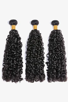 Бразильские 12A Маленькие Спирали, Вьющиеся Пучки, Необработанные Кудрявые Человеческие Волосы, 3 4 Пучка, Наращивание Натуральных волос для женщин