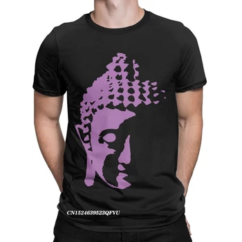 Винтажная футболка с изображением Будды, Мужская футболка с круглым воротником, футболка из чистого хлопка, Буддизм, Духовная религия, футболка Харадзюку, топы