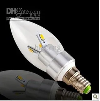 Высокая яркость E14 Светодиодная Лампа 5 Вт AC110V 220 В С Регулируемой яркостью Холодный белый/теплый белый Cree Led E14 Бесплатная доставка
