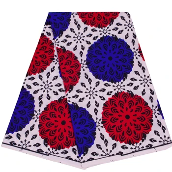 Высококачественная Африканская восковая ткань Швейный материал Для Свадебного платья Анкара Восковая ткань с красочным принтом 6 ярдов