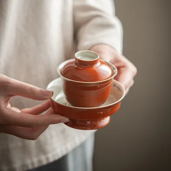 Высококачественная чаша с крышкой, фарфор Gaiwan, портативная посуда кунг-фу, чайная церемония, чайный сервиз Tetera Juego De Te