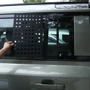 Для Land Rover Defender 110 2020-2021 Автомобильный стайлинг из алюминиевого сплава черного цвета боковое стекло автомобиля защитная панель Автомобильные аксессуары
