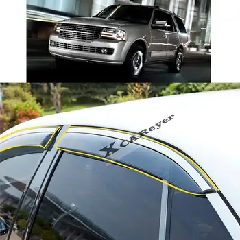 Для Lincoln Navigator 2005 2006 2007-2009 2010 2011-2016 2017 Автомобильная наклейка Пластиковое Оконное стекло Ветровой козырек Дождь/Защита от Солнца вентиляционное отверстие