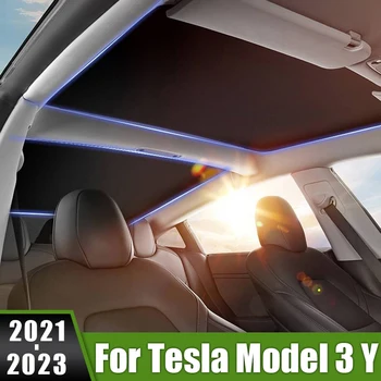 Для Tesla модель 3 Y 2021 2022 2023 Автомобильные солнцезащитные козырьки стеклянный люк в крыше солнцезащитный козырек на лобовое стекло солнцезащитная сетка аксессуары для автоматической отделки