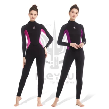 Женский гидрокостюм из неопрена толщиной 3 мм, цельный, с длинным рукавом, защищающий от солнца, тепла и холода, для плавания, серфинга, подводного плавания, костюм для глубокого дайвинга