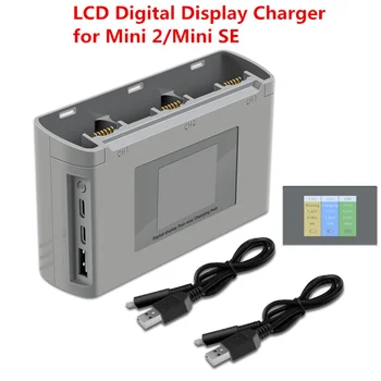 Зарядное устройство DJI MINI 2 Mini SE, двусторонний аккумулятор, USB-зарядное устройство с цветным ЖК-цифровым дисплеем, зарядное устройство, Аксессуары для дистанционного управления