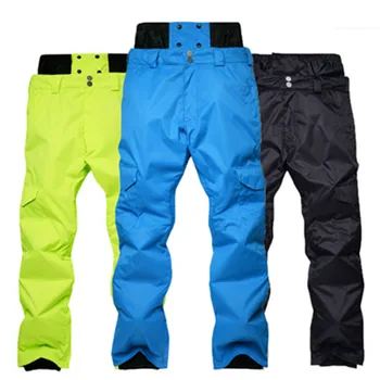 Зимние Лыжные брюки Мужские водонепроницаемые теплые толстые Брюки для сноуборда, Походные Лыжные брюки, Лыжные Дышащие Лыжные брюки, 6 цветов