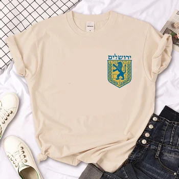 Израильская футболка женская дизайнерская уличная одежда забавный топ для девочек y2k clothing