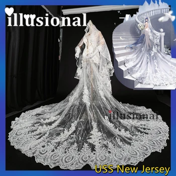 иллюзорная Игра на заказ Azur Lane Cosplays USS New Jersey свадебная фата Косплей Костюм Невесты из Нью Джерси Белое платье