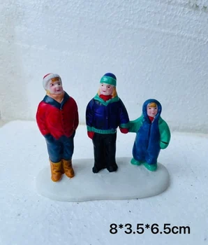керамическая фигурка ментальная психологическая песочная настольная игровая коробка придворная терапия три человека в снежном поле