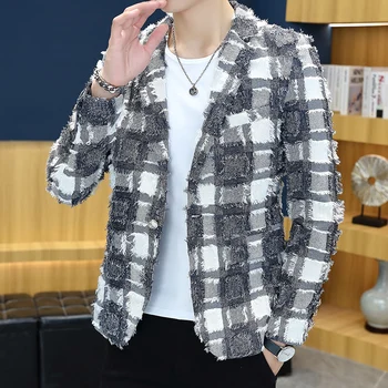 Корейская версия маленького костюма мужского подросткового парикмахера Повседневное пальто Slim Tide Основная униформа