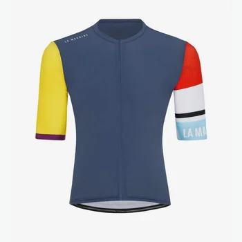 Майки для велоспорта LA MACHINE, мужская летняя дышащая быстросохнущая одежда для профессионального велоспорта с коротким рукавом по низкой цене, одежда для велоспорта на заказ