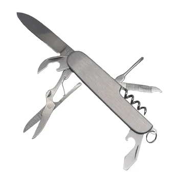 Многофункциональный швейцарский карманный складной Нож с алюминиевой Ручкой Для Выживания на открытом воздухе Охотничий Инструмент